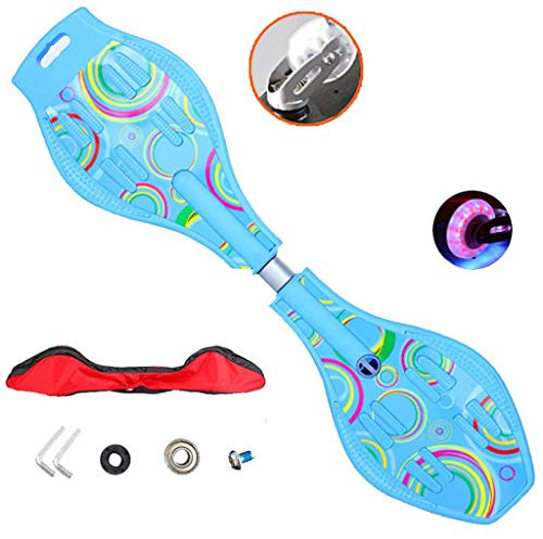 YEENUO 34 X 8 Caster Board - Shortboard Skateboard Cruiser 2 ruote - Waveboard di accelerazione radicalmente intenso con camion con rotelle a 360 gradi e piattaforma concava antiscivolo per bambin