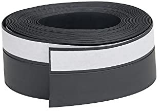Strong Adhesive Door Weatherstrip - Black Rubber Bottom Seal Strip 16.4 Feet Length - Window Sweep Weather Stripping Draft Stopper