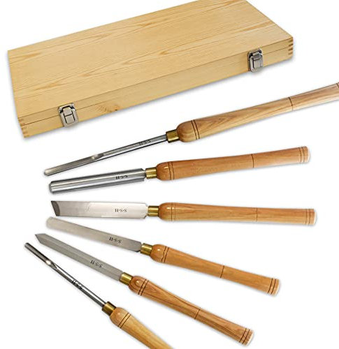 BAMATO WLHSS6TLG | HSS-Drechseleisen 6-teilig in Holzbox