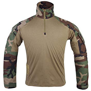 Emerson Taktisch Paintball Kriegsspiel Oberteile Kampf Gen3 Militär Hemd Woodland (Large)