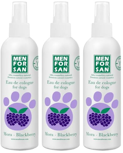 MENFORSAN Eau de Cologne à la mûre pour chien 125 ml – Lot de 3 unités