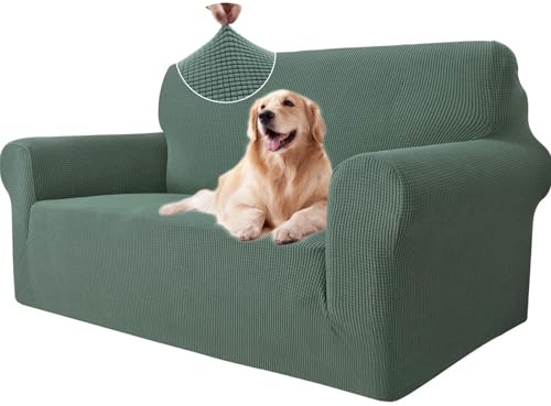 Ystyle Elastiskt Sofföverdrag 2-Sits, Pet Soff Cover Töjbart överdrag, Stretchigt Soffskydd, Avtagbar Halkskydd Fåtöljöverdrag Möbel Maskintvättbar, Sofföverkast För Soffa Fåtölj, Ljusgrön