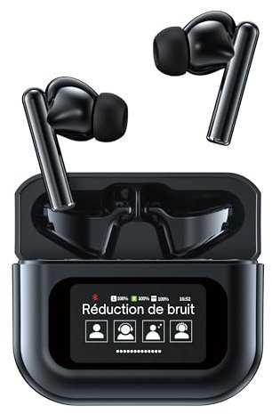 Good Nook Liberty Buds Wireless Bluetooth Earphones with Noise Cancelling Touch Screen Display Charging Case High Fidelity Sound Deep Bass Long Lasting Comfort Sport