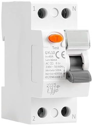 DEWIN FI Circuit Breaker, GYL10 RCCB RCCB Leak Protection Residual Current Circuit Breaker 30mA 2P 40A AC 230V