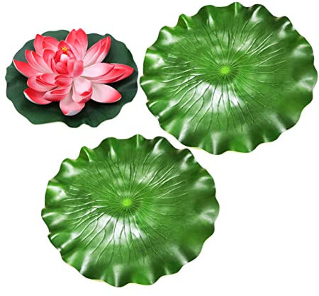 KONTONTY 3piezas Accesorios De Flor De Flores De Falsas Artificiales para Decoración De Piscina Decoración De Jardín Plantas Flotantes De Simulación para Estanques