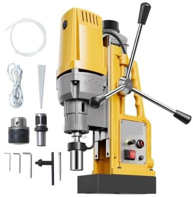 Taladro de banco, Taladro magnético portátil con diámetro de perforación, prensa de taladro magnético for superficies metálicas, mejora industrial.(1400W 40mm)