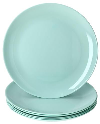 MamboCat Set di 6 piatti piani in vetro, Ø 24,4 cm, moderni piatti piani per piatti principali, grigliate e molto altro ancora, per colazione, pranzo e pane da sera