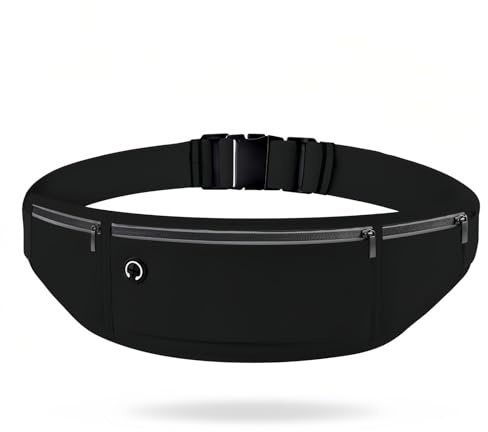 Arvoni Ceinture Running, Ceinture Course a Pied avec 3 Poches Séparées, Sac Banane de Sport Étanche Réglable, Sac Course à Pied, Sport, Fitness, Jogging, Femmes et Hommes, Support de Téléphone 7.5