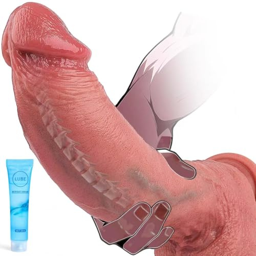 UTIMATEJOY 9 Inch Realistic Big Thick Dildo Sex Toys, 7 Inch Girth Real Skin-Like Huge Dildo with Suction Cup for Hands Free, Lifelike Silicone Fake Penis Anal Dildos Sex Toy for Women Men Gay