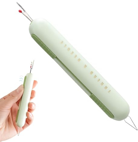 Descosedor y Enhebrador, Herramienta 2 en 1 Enhebra y Cortahilos, Accesorios de Extracción para Bordado Labores de Aguja Mayores Tejido Manual Artesanías de Acolchado