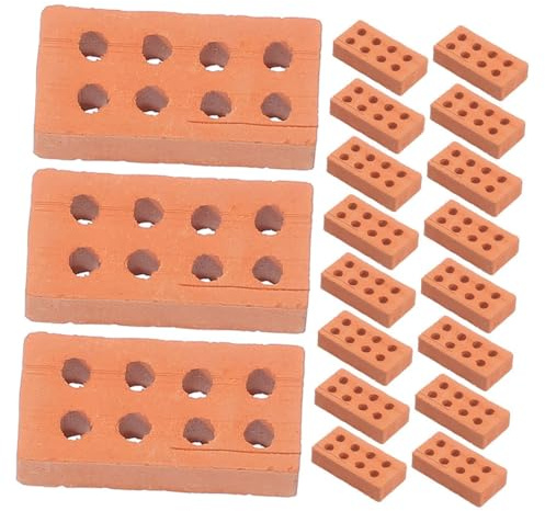 SUPVOX 100 pezzi Mini Mattoncini per Modellini Artigianali Piccoli Mattoni da Costruzione per Diorami Miniatura per Hobby DIY Facili da Assemblare Adatti Paesaggi e Modelli