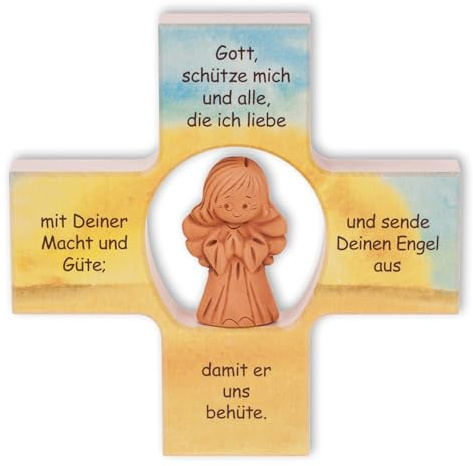Christshop Croce per Bambini, Angelo Custode, Croce battesimale – Simile – Dio Mi Protegge.