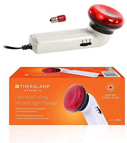M PAIN MANAGEMENT TECHNOLOGIES Red Light Therapy Infrared Heating Wand by Theralamp – Handheld Heat Lamp Includes Replacement Bulb – Provides Muscle Pain Relief and Increased Blood Circulation