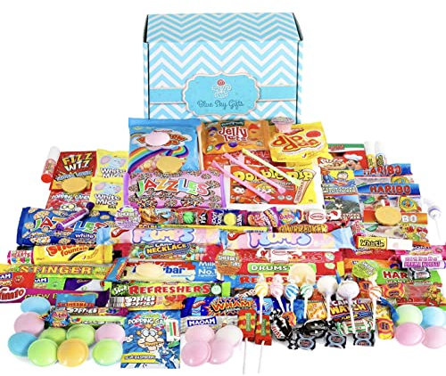 Retro Sweets Mega Hamper Gift Box, Packed with The Best Old School Sweets. Sweet Box Gift Hamper Idea for Adults and Kids, Classic Retro Set
