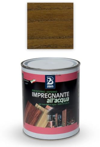 2BM Impregnante Legno all'Acqua Colore CASTAGNO interni esterni SFOGLIA, NON PELLICOLA | Trattamento Preventivo Anti Raggi UV | Protezione da Agenti Atmosferici e Parassiti | Barattolo 750 ml