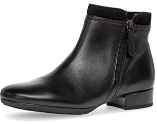 Gabor Damen Ankle Boots, Frauen Stiefeletten,Komfortable Mehrweite (H),gefüttert,Winterstiefeletten,Stiefel,schwarz (Flausch),43 EU / 9 UK