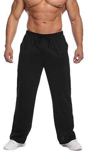 Deyeek Pantalones de chándal para Hombre, Pantalones de Entrenamiento Ligeros, Pantalones Largos de chándal, Pantalones Deportivos con Bolsillos y cordón