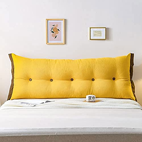 MGEMJMJ Einfarbiges Dreieckiges Kopfteilkissen, Dreieckkissen-lesekissen, Polsterpositionierungsunterstützung, Keilkissen Abnehmbar(Size:180x20x60cm(70x7.8x23.6),Color:B)