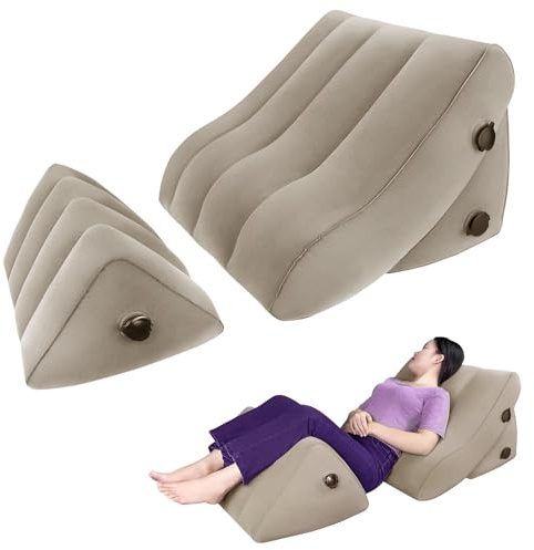 Ensemble de coussin de lit gonflable pour dormir, oreiller post-opératoire réglable, ensemble de coussin de lit orthopédique pour le reflux acide, pour dormir, soutien des jambes et du dos