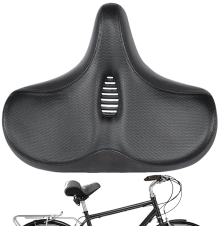 Sillín De Bicicleta - Cubierta De Cojín De Asiento De Bicicleta, Bicicletas Acolchado De Gel Cubierta Del Asiento, Soporte Absorbente Bicicletas De Confort PU Saddle | Reemplazo De Cojín De Ciclismo