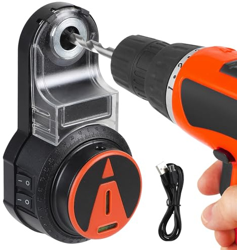 CPROSP Raccogli Polvere per Trapano con Livello Laser, Aspiratore Polvere Trapano con Batteria 800mAh, Ventosa a Vuoto Elettronica, per Foratura Senza Polvere, Appendere Quadri