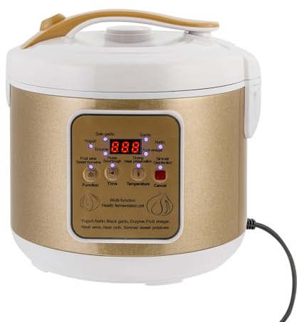Macchina per yogurt da 6 l, completamente automatica, intelligente fermentatore di aglio nero – Macchina di fermentazione multifunzionale per Natto, vino di riso dolce, Kimchi, 90 W