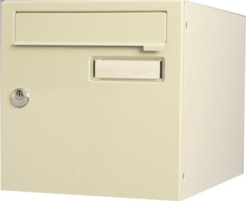 Boîte aux lettres normalisée la poste 1 porte RENZ Interval, acier beige