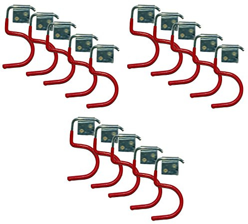 all-around24 15 Stück Gerätehalter Haken Werkzeughalter Gartengerätehalter Besenhalter Stielhalter Wandhaken zum Verstauen Ihrer Geräte mit Stiel: Besen, Schaufeln, Spaten, Harken