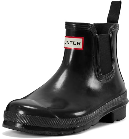 Hunter Women's Original Chelsea Gloss Rain Boot, Black, 6