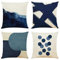 OYIMUA Kissenbezug 40x40 4er Set, Deko Kissenhülle 40x40 Blau für Gartenlounge Sofa Dekokissen Wohnzimmer Schlafzimmer, Kissenbezüge Garten Outdoor Kissen Sofakissen Couchkissen Zierkissen