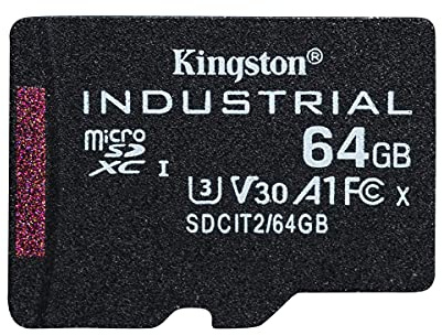 Kingston Industrial microSD -64GB microSDHC Industrial C10 A1 pSLC Karte Einzelpackung ohne Adapter - SDCIT2/64GBSP