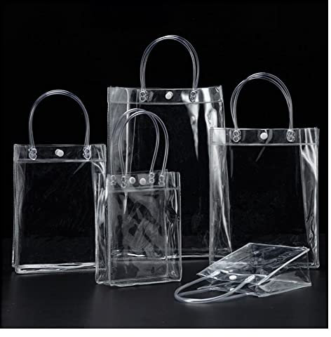 KOFSOL Sac Fourre-Tout, 50pcs PVC Champagne Red Wine Bottle Ice Tot Sac, Sac Réfrigéré Transparent À L'épreuve des Fuites (Color : 28x10x28cm)