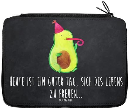 Mr. & Mrs. Panda Federmappe Avocado Feier - Geschenk, Schülerin, Gesund, Tröte, Schule, Feierlichkeit, Gute Laune, Federmäppchen, Bestückte