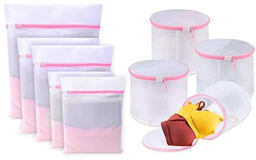 BillyBath Wäschebeutel Laundry Bag für BH, Reise, Schuhe, Koffer, Socken, Unterwäsche, Babykleidung,Wash Bag - 5-Set + Bh Netz Für Waschmaschine，wäschenetz Für Waschmaschine Groß