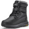 FitVille Winterstiefel Damen Wasserdicht Extra Weit Winterschuhe mit Klettverschluss Warme Gefüttert Schneestiefel Rutschfeste Kurzschaft Stiefel Wasserdicht Winter Outdoor Schwarz 42 EU X-Weit
