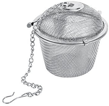 Colador de Especias con Esfera de té, Filtro Infusor de Hierbas de Acero Inoxidable para Preparar el té Más Sabroso con Cadena, Ideal para té Frío o Caliente