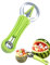 JEXOWIQ Frutta Coltello da Intaglio,Scavino per Melone 4 in1,Scavino da Cucina in Acciaio Inox,2 Paletta per Frutta per Rimuovere i Semi e Sbucciarli,Cucchiaio per Gelato per Decorare Frutta in Cucina