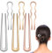 Tyqour 6 Stück U Förmige Haargabel Haarspange, French Twist Hair Pin, French Hair Pins Haarnadeln, Metall Haarnadel Hochsteckfrisur, Französische Haarnadel für Frauen Mädchen