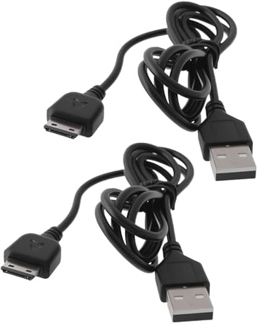 ECSiNG 2 st 1 m USB-laddningskabel kompatibel med Samsung FIZZ C5212, GT-3650, GT-E1080i, GT-E1150i, GT-E1200, GT-E1230 smartphone och surfplatta