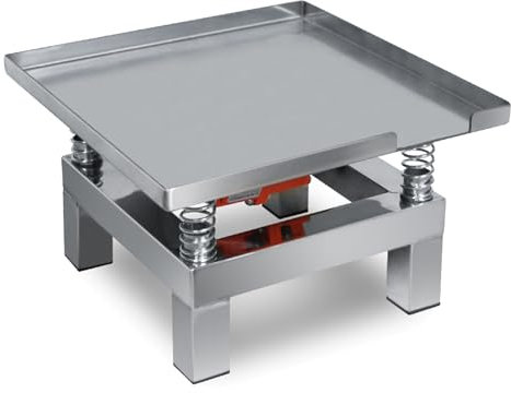 YXYLJOZ Plate-Forme vibrante en béton 35 x 35 cm, Banc d'essai Vibrant Compact en Acier Inoxydable pour Laboratoire, entrepôt et Atelier (110V)