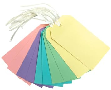 Pack of 10 Assorted Pastel Coloured Strung Tags 60 x 120mm