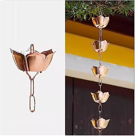 Kopparregnkedjor, Regnfångare För Stuprör För Hängrännor, Takfotsdränering Takfotsdekor Regnfångarkedja För Trädgårdsvilla,Style3-26m/85ft