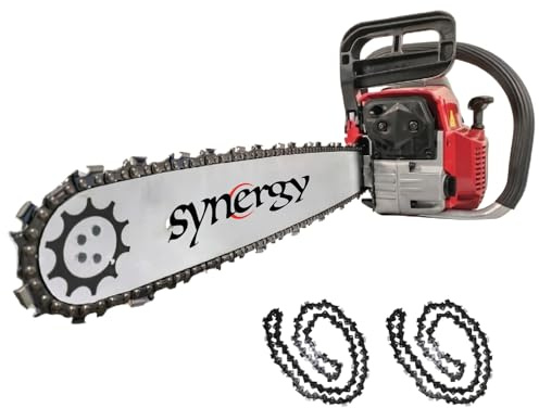 Synergy Motosierra Gasolina 65cc 3,9CV – Espada 50cm (Motosierra Gasolina 65cc 3,9CV + 2 Cadenas)