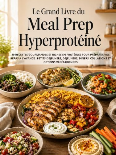 Le Grand Livre du Meal Prep Hyperprotéiné: 80 recettes gourmandes et riches en protéines pour préparer vos repas à l'avance : petits-déjeuners, déjeuners, dîners, collations et options végétariennes