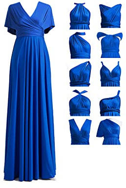 72styles Infinity Brudtärna Klänning Dam, Multi Tie Dress, Maxi, Lång, Plus Size, Balklänning, Aftonklänning, BröllopsgäSt, Festklänning