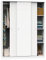 Armario vestidor ropero 3 Puertas habitación Matrimonio Juvenil Dormitorio Tibet Blanco 150x200x55 cm