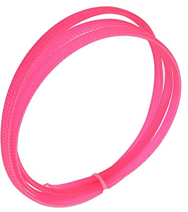 1m/3.28ft PET Expandable Braid Cable Sleeving Flexible Wire Mesh Sleeve Pink,Aicosineg