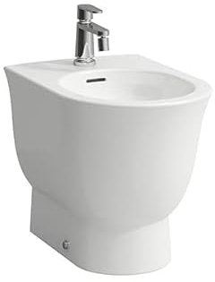 LAUFEN The New Classic Standbidet, 1 Hahnloch, mit Überlauf, H8328514003021, Farbe: Weiß mit LCC