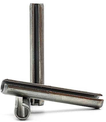 Hippo Hardware M4 (4mm X 32mm) Slotted Spring Tension Pins Roll Pin Sellock A2 Stainless Steel DIN1481 (Pack of 50)