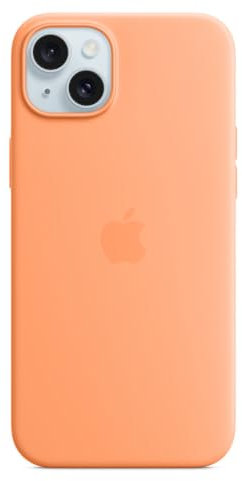 Apple iPhone 15 Plus Silicone Case with MagSafe - Orange Sorbet 